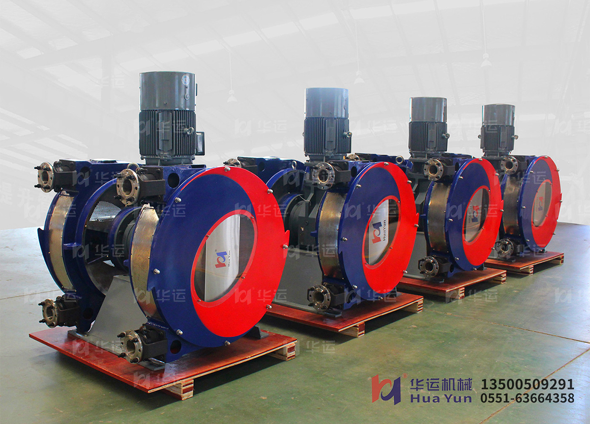 華運軟管泵輸送石灰石、消石灰、氯化鈣等藥劑